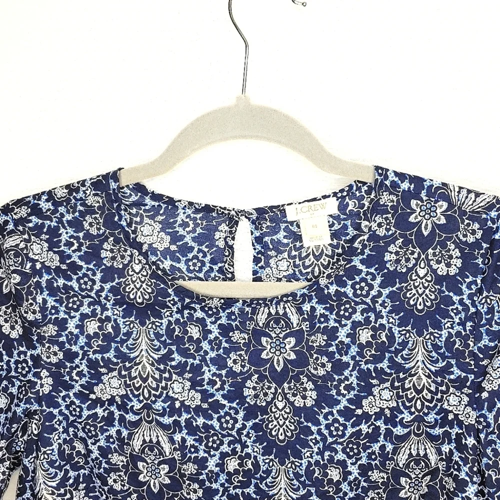 J. Crew tunic top. Navy Blue, 00